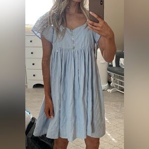 Baby blue short sleeve dress